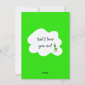 Groene giraffe feestdagenkaart (Achterkant)