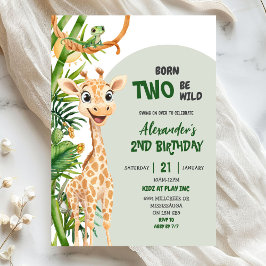 Groene Giraffe Geboren Om Wild Te Zijn Tweede Verj Kaart