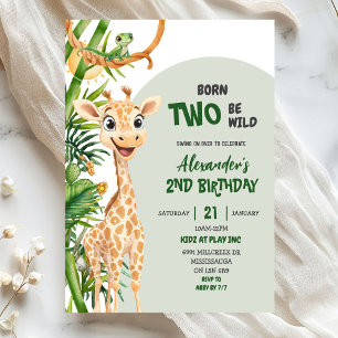 Groene Giraffe Geboren Om Wild Te Zijn Tweede Verj Kaart