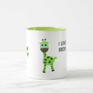 Groene giraffe mok