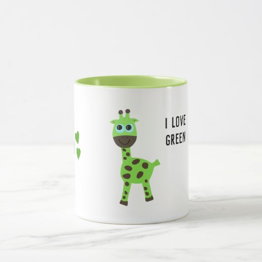 Groene giraffe mok (Midden)