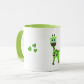 Groene giraffe mok (Voorkant links)