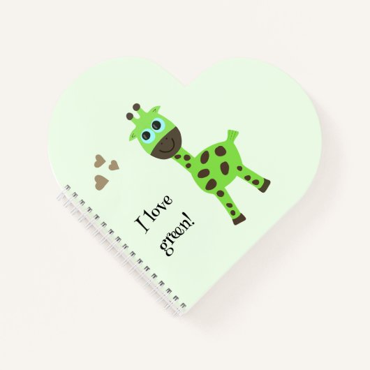 Groene giraffe notitieboek (Voorkant)