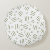 Groene Giraffe Print Rond Kussen (Achterkant)