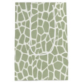 Groene Giraffe Print Verjaardag Medium Cadeauzakje (Achterkant)