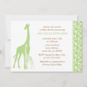 Groene Giraffes Neutraal Baby shower Kaart (Voorkant)