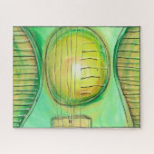 Groene gitaar 2 legpuzzel (Horizontaal)