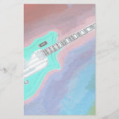 Groene Gitaar Briefpapier (Achterkant)