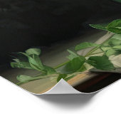 Groene Gladiolus Bloemen Art Print Poster (Hoek)