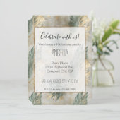 Groene Glam Chique Goud Tropische bladeren Kaart (Staand voorkant)