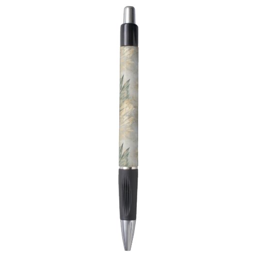 Groene Glam Chique Goud Tropische bladeren Pen (Voorkant Verticaal)