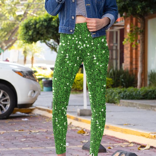 Groene Glam Glitter Schitteren St. Patrick's Day Leggings