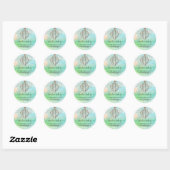 Groene glans Bakkerij Gebak Cake Ronde Sticker (Vel)