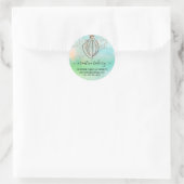 Groene glans Bakkerij Gebak Cake Ronde Sticker (Tas)