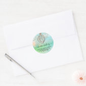 Groene glans Bakkerij Gebak Cake Ronde Sticker (Envelop)