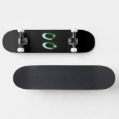 Groene glans cartoon ogen persoonlijk skateboard (Horizontaal)