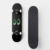 Groene glans cartoon ogen persoonlijk skateboard (Voorkant)