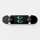 Groene glans cartoon ogen persoonlijk skateboard (Horizontaal)