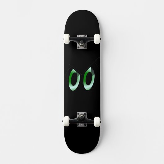 Groene glans cartoon ogen persoonlijk skateboard (Voorkant)