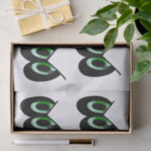 Groene glans cartoon ogen tissuepapier (Geschenk)