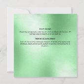 Groene glassegelegeringszeegruitjes kaart (Achterkant)