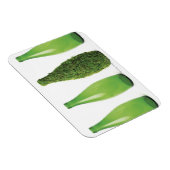 Groene glazen flessen met recycling en magneet (Rechterzijde)