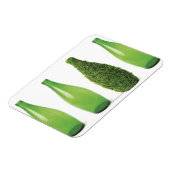 Groene glazen flessen met recycling en magneet (Linkerzijde)