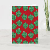 Groene glazen siervoorwerpen - Rode kaart (Voorkant)