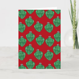 Groene glazen siervoorwerpen - Rode kaart