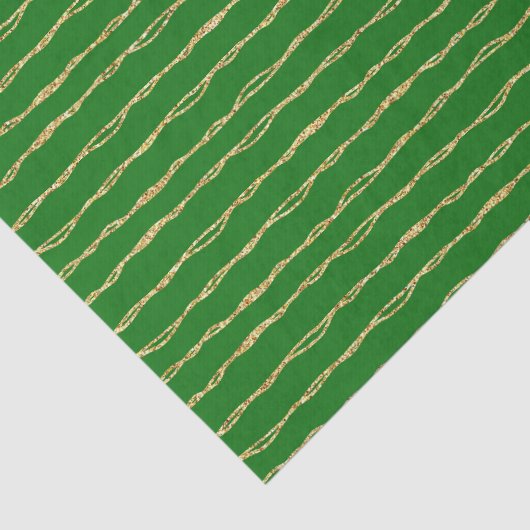 Groene glinsterende kerst tissuepapier (Detail)