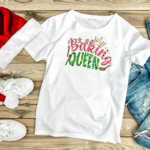 Groene Glitter Bakken Koningin Gepersonaliseerde B T-shirt