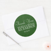 Groene Glitter bruiloft gunst Ronde Sticker (Envelop)