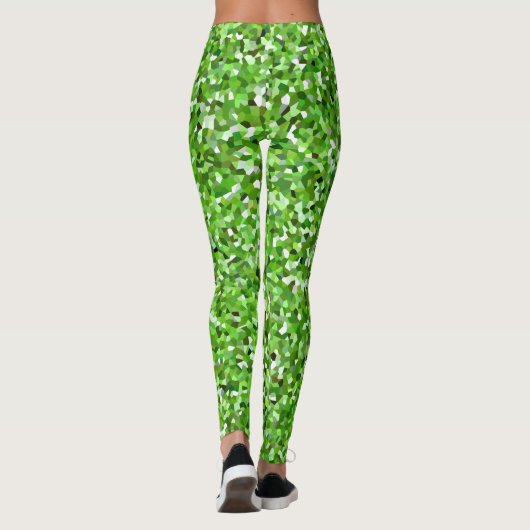 Groene Glitter-Confetti / Mozaïekmultifunctionele  Leggings (Achterkant)