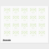 Groene Glitter Confetti Wedding Stickers (Vel)