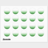 Groene Glitter Custom Trendy Ronde Sticker (Vel)