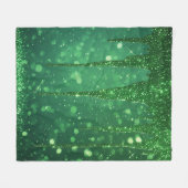 Groene Glitter Druppel Achtergrond Met Fonkelende Fleece Deken (Voorkant (Horizontaal))