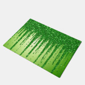 Groene Glitter Druppel Achtergrond Met Fonkeling Deurmat (Schuin)
