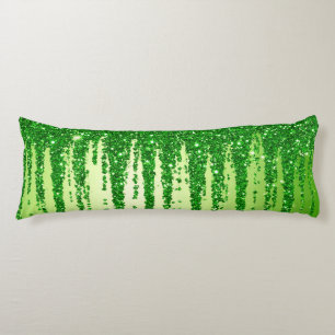 Groene Glitter Druppel Achtergrond Met Fonkeling Lichaamskussen