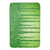 Groene Glitter Druppel Achtergrond Met Glinstering Badmat (Voorkant Verticaal)