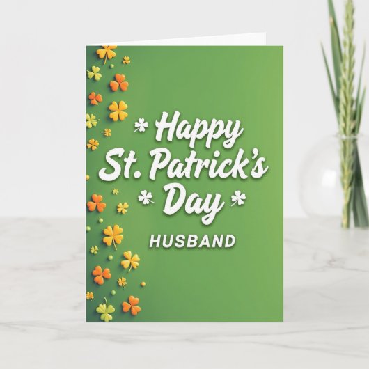 Groene Glitter Echtgenoot Kaart (Voorkant)
