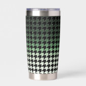 Groene glitter en zwart houndstooth patroon geïsoleerde drinkbeker (Achterkant)