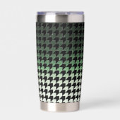 Groene glitter en zwart houndstooth patroon geïsoleerde drinkbeker (Voorkant)