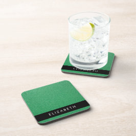 Groene Glitter, Glitter Achtergrond, Jouw naam Bier Onderzetter