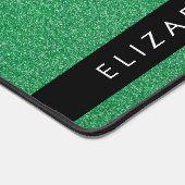 Groene Glitter, Glitter Achtergrond, Jouw naam Bureaumat (Hoek)