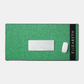 Groene Glitter, Glitter Achtergrond, Jouw naam Bureaumat (Keyboard & Muis)