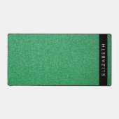 Groene Glitter, Glitter Achtergrond, Jouw naam Bureaumat (Voorkant)