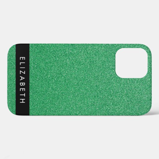 Groene Glitter, Glitter Achtergrond, Jouw naam Case-Mate iPhone Case (Achterkant (horizontaal))