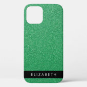 Groene Glitter, Glitter Achtergrond, Jouw naam Case-Mate iPhone Case (Achterkant)