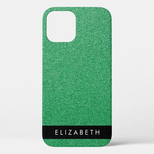 Groene Glitter, Glitter Achtergrond, Jouw naam Case-Mate iPhone Case (Achterkant)
