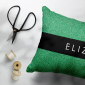 Groene Glitter, Glitter Achtergrond, Jouw naam Kussensloop